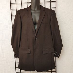 ANDRE LANZINO MEN'S 100% WOOL BLK/BRN MINI CHECK SPORT JACKET.